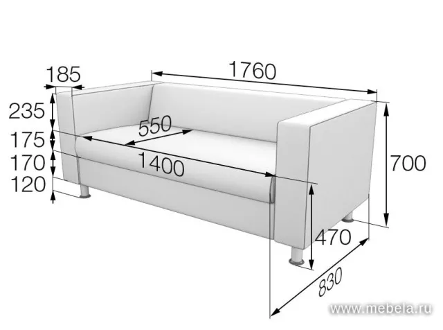 офисный диван Ален