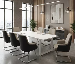 столы Оникс Метал-О Белый