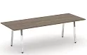 Стол переговорный на металлокаркасе на А-образных хромированных опорах