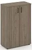 Офисный шкаф средний широкий (2 низких фасада, задняя стенка ЛДСП
